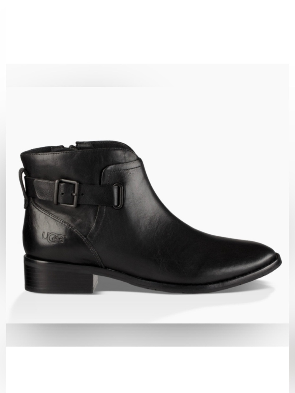 UGG Australia Barnett Water Resistant Leather Ankle Boots Women’s Size 10 Black